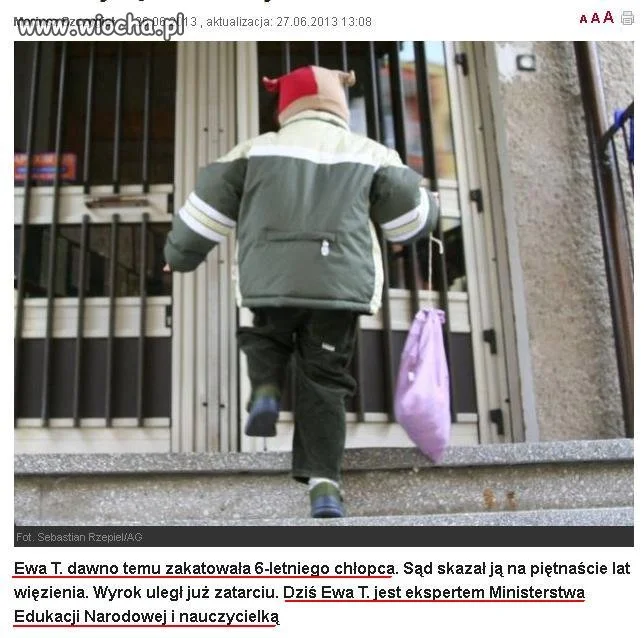 Dzieciobójczyni ekspertem Ministerstwa