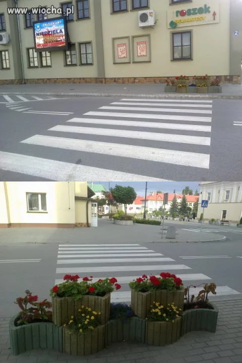 Nowe przejście dla pieszych w Sieniawie