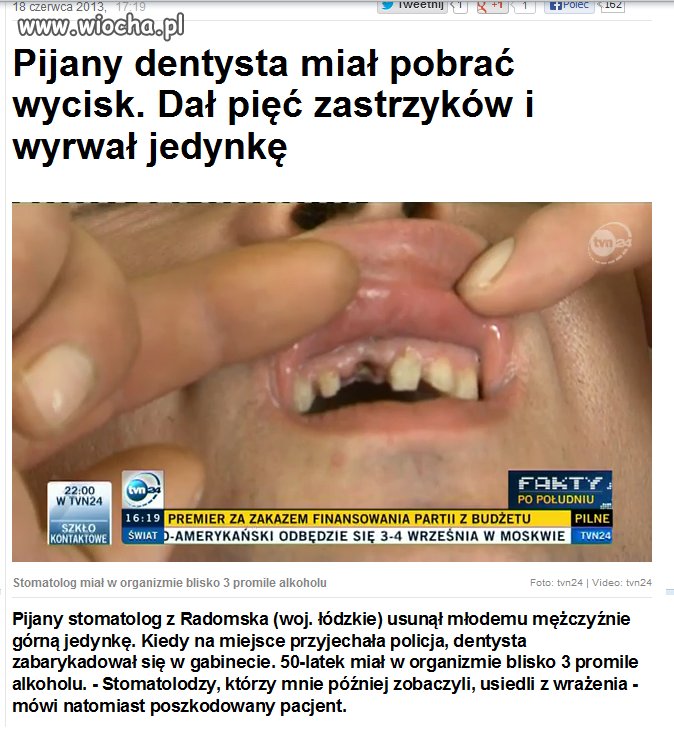 Ja zawsze robię sobie zęby pod narkozą, aż boję