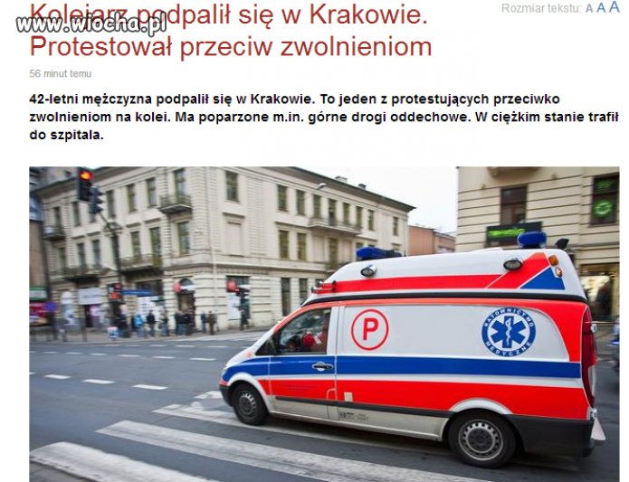 Kolejna osoba podpaliła się