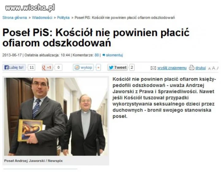 Andrzej Jaworski obrońca pedofilów.