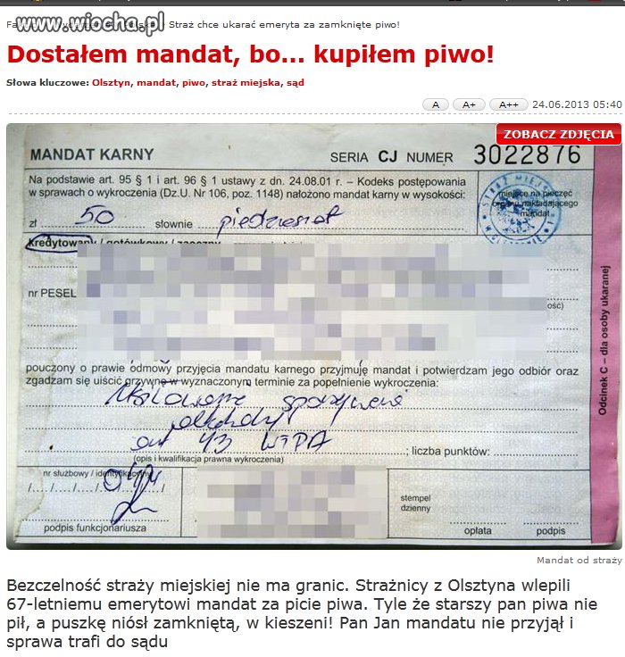 Głupota straży miejskiej