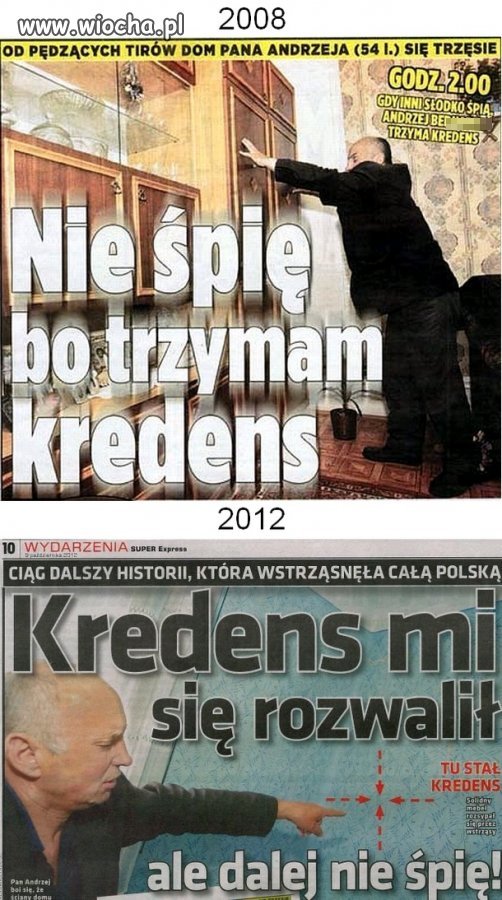 Nie śpię, bo trzymam kredens