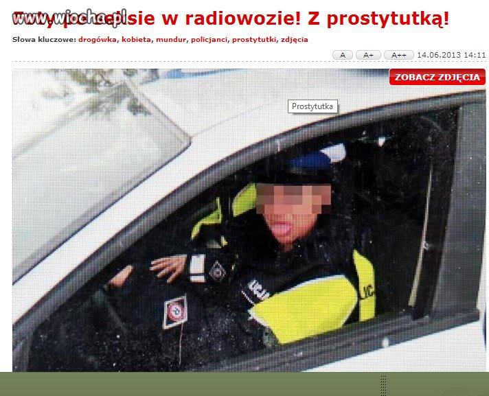 Prostytutka w policyjnym mundurze