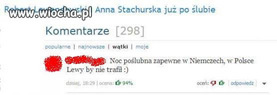 Noc poślubna Lewandowskiego