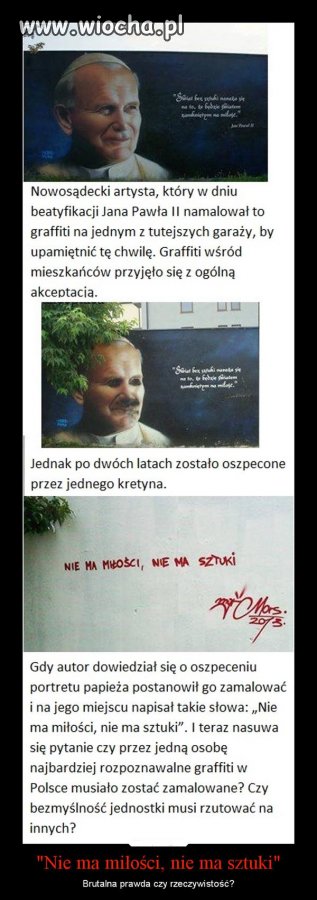 Wiocha dla tego kto to oszpecił!