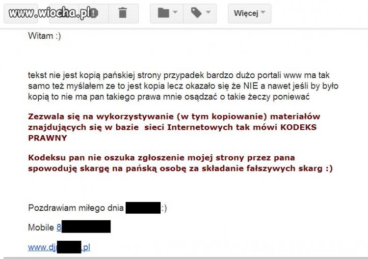 Znalazłem pewego pana, który skopiował moją stronę