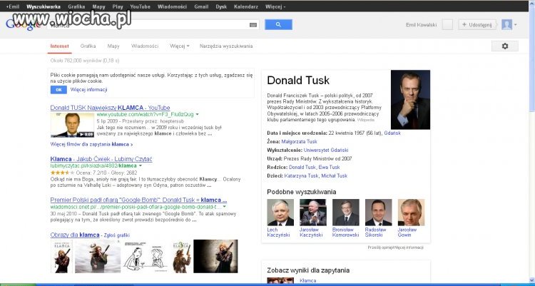 Wystarczy wpisać w google KŁAMCA