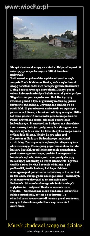 Moim zdaniem to wiocha