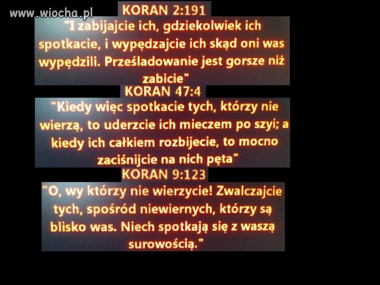 Koran religią pokoju...