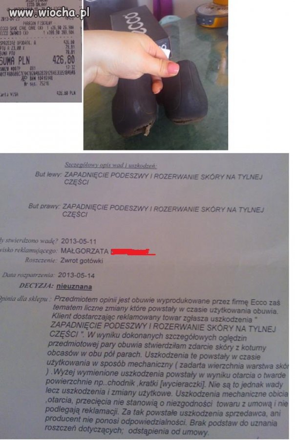 Po trzech tygodniach użytkowania...