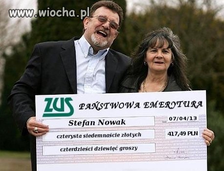 Taka emerytura na starość to jest bezczelność 
