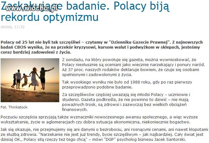 Kto jest szczęśliwy? 