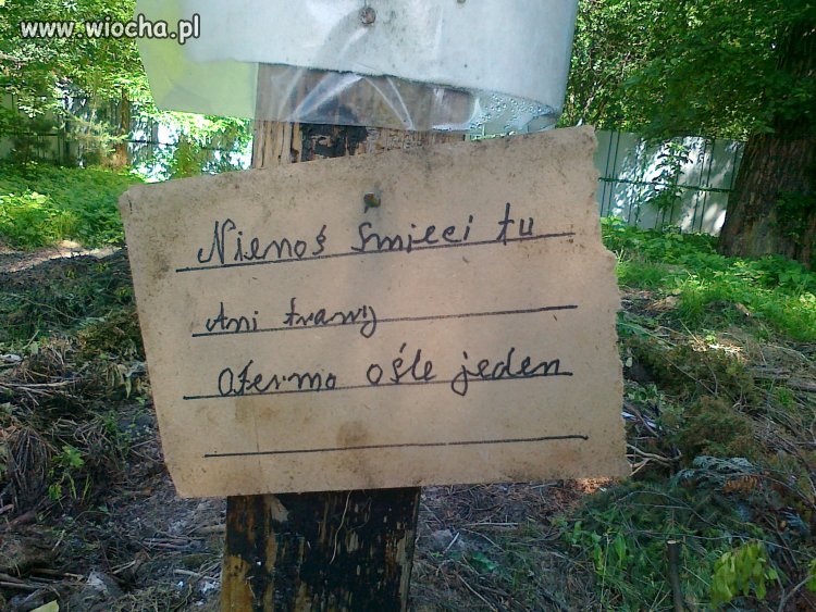 Serdeczna prośba działkowca