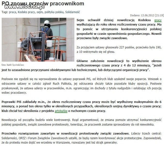 Platforma zrobiła z nas niewolników
