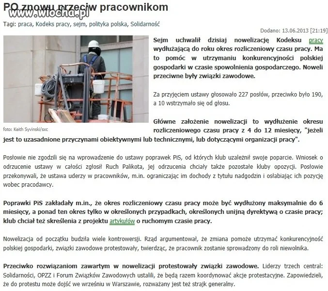 Platforma zrobiła z nas niewolników