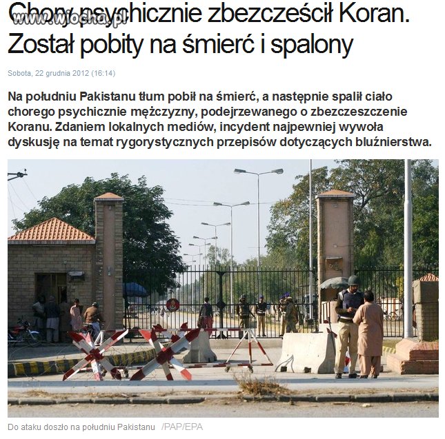 Wypróżnił się na koran...