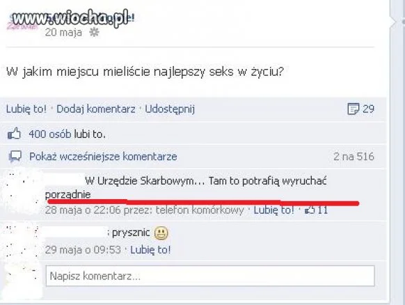No właśnie w jakim miejscu?