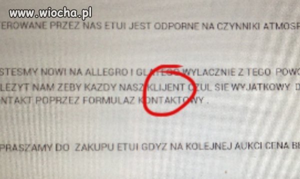 Aukcja na Allegro...
