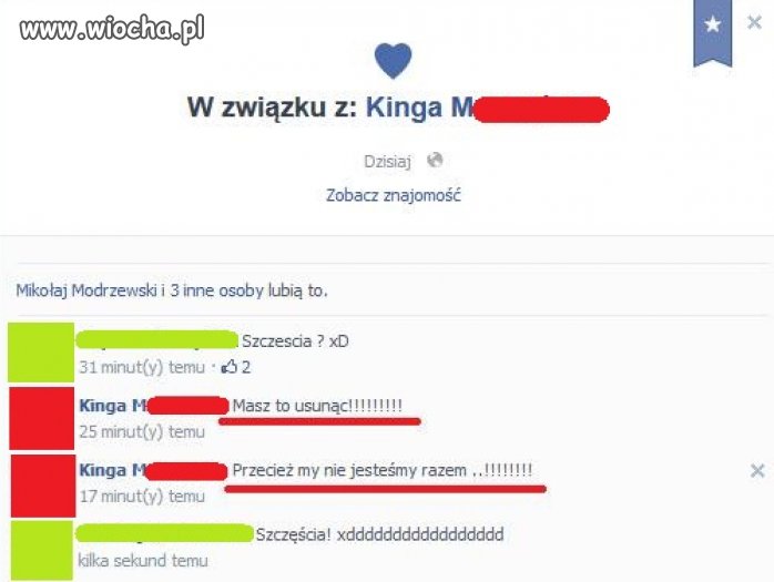 Ach te facebookowe związki...