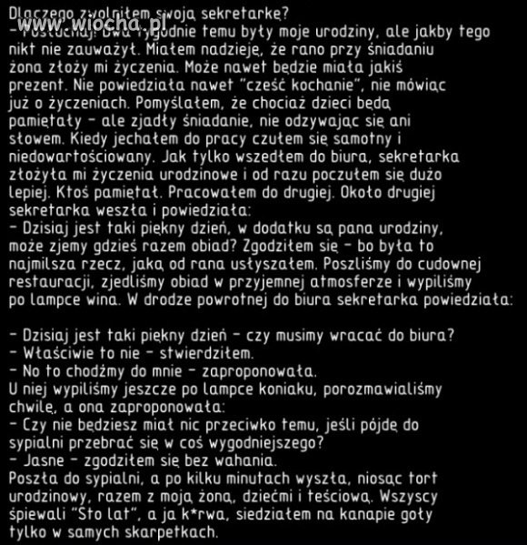 Dlaczego zwolniłem swoją sekretarkę?