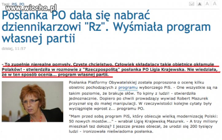 Posłowie nie znają programu własnych partii!