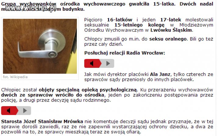 Grupa nastolatków Gwałciła 15-latka w ośrodku.