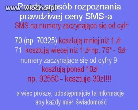 Uważaj gdzie wysyłasz smsy! 