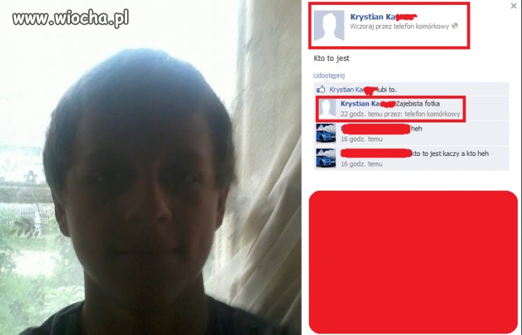 Polubił i skomentował własne zdjęcie ... 