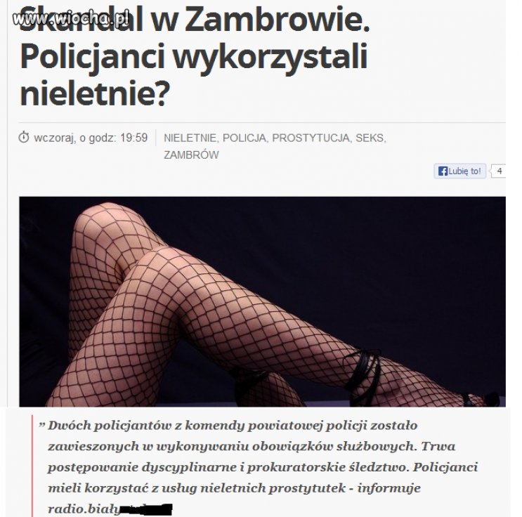 Policjanci oskarżeni o wykorzystywanie nieletnich dziewczyn