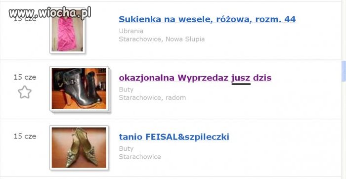 Jusz? Dobrze, że "Wyprzedaż" dobrze napisane