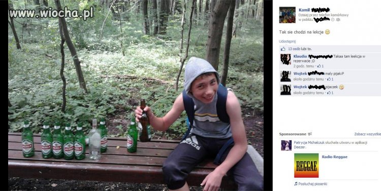 "Tak się chodzi na lekcje ..."