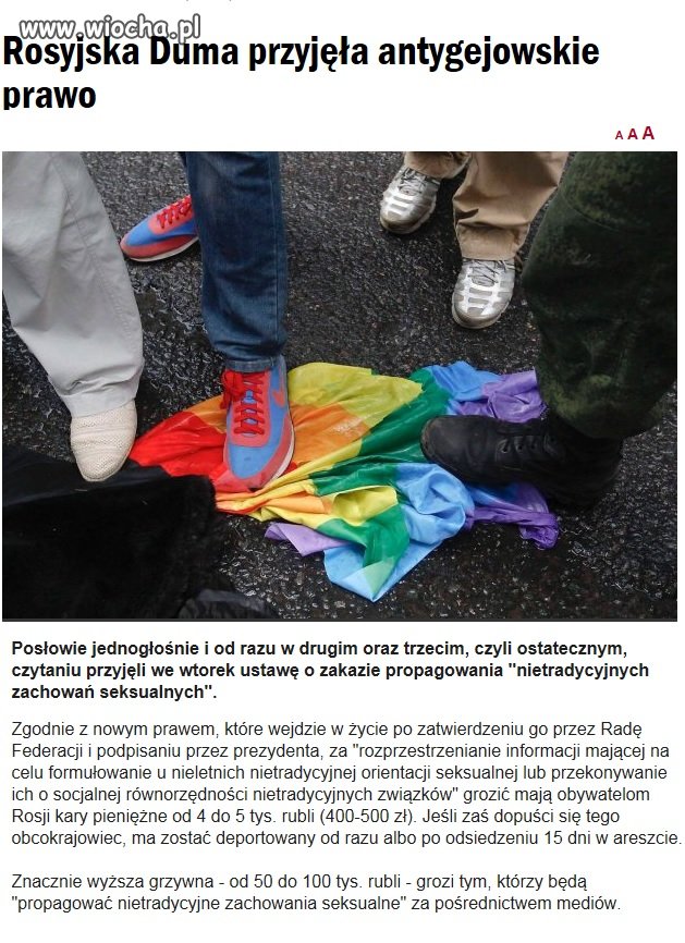 BRAWO!!! W Rosji...w końcu decyzja z jajami 