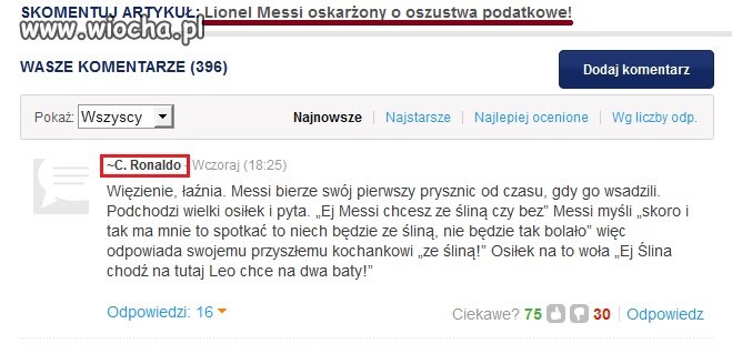 Messi ukradł, Krystyna żartuje...