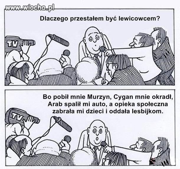 Tylko krowa nie zmienia poglądów...