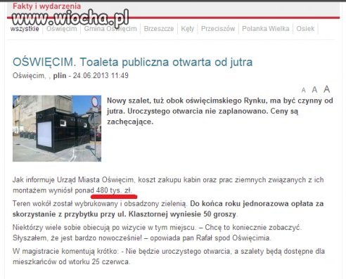 WC za prawie pół miliona zł