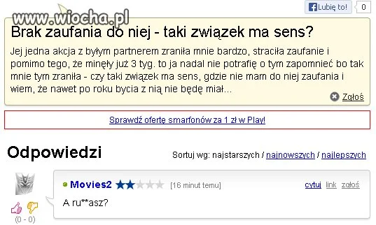 Brak zaufania do niej...