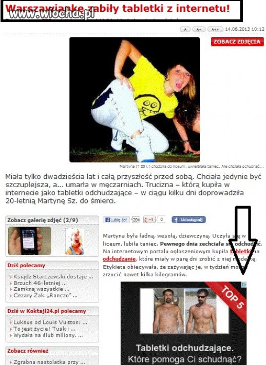Tabletki odchudzające z internetu.