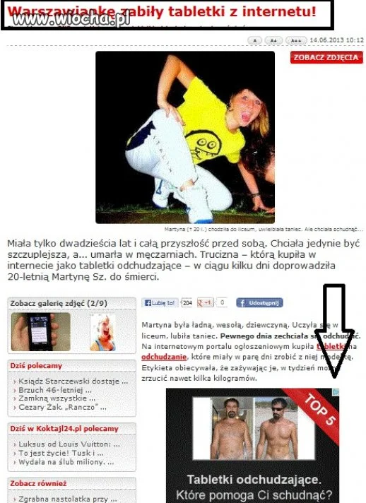 Tabletki odchudzające z internetu.