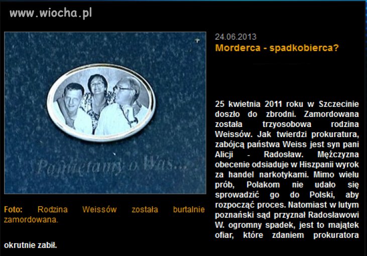 Najpierw ich zabił, a potem dostał po nich spadek
