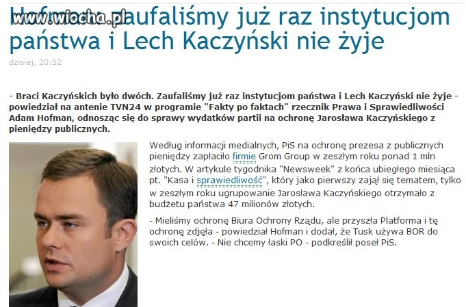 Pierwszy włazidup Rzeczypospolitej w akcji...