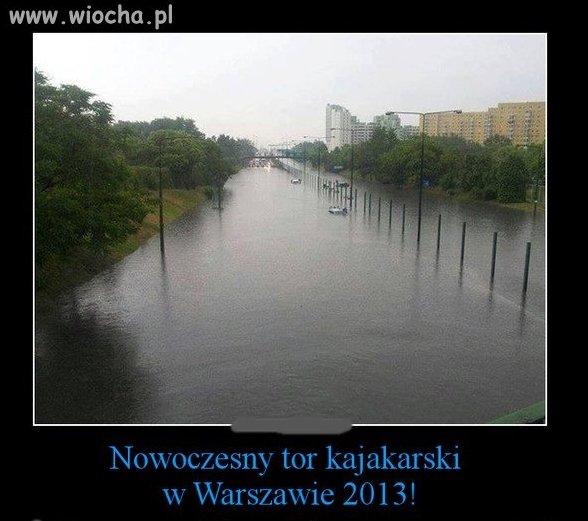 Warszawa po deszczu.