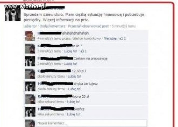 Sprzedam dziewictwo...
