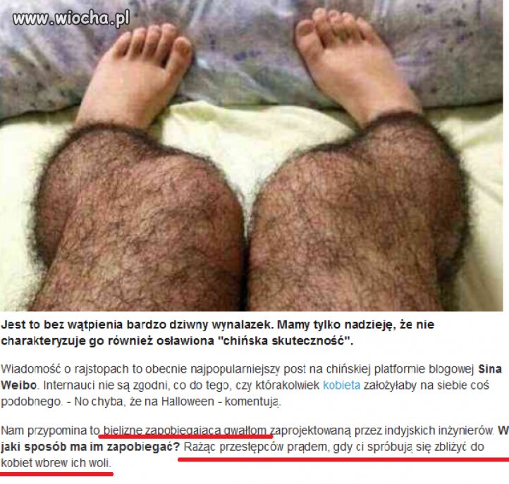 Chińczycy potrafią...Nowa broń przeciw gwałcicielom