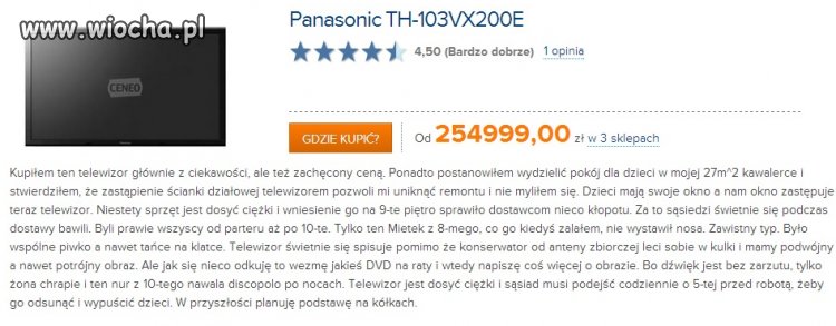 Opinia od użytkownika...Czytać całość.