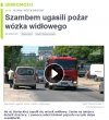 Szambiarką ugasili pożar...