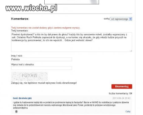 Wolność słowa po polsku