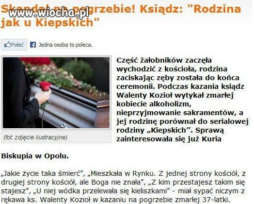Z jednej strony kościół, z drugiej kościół,ale Boga