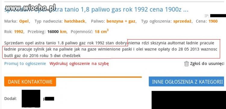 "spszedam chedzbek 5 dwi"