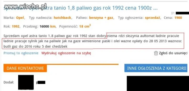 "spszedam chedzbek 5 dwi"